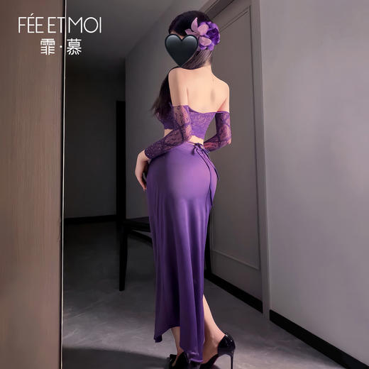 【情趣内衣】霏慕 暗欲交织透胸网衣制服套装ZY110 商品图3