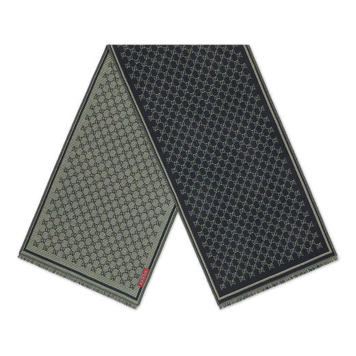 GUCCI 古驰 男士GG羊毛提花围巾 黑色 836264 4G386 1066 商品图1