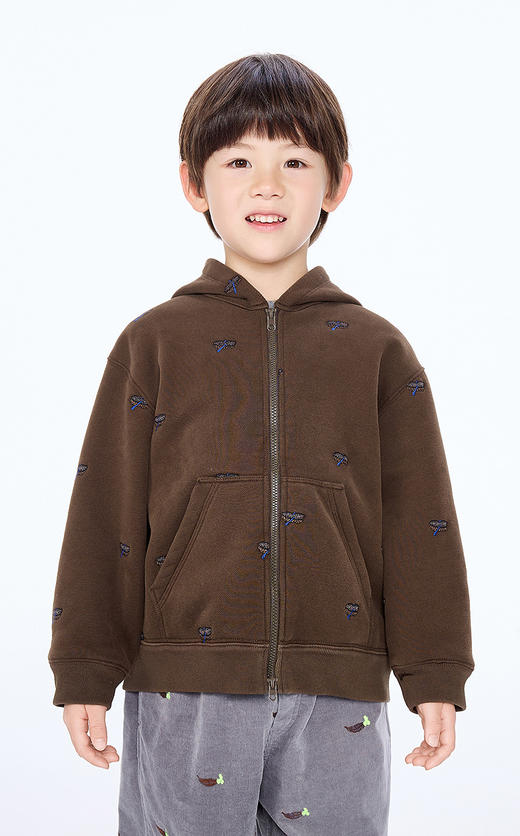 Jnby  25年冬款  连帽开襟卫衣  1P0410580 商品图5