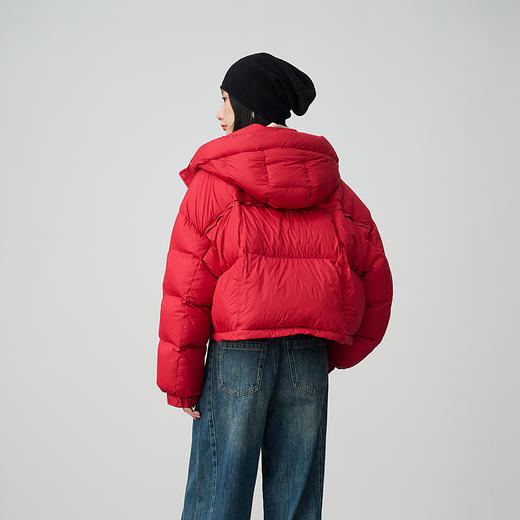 NEELLY纳俪商场同款冬季新款休闲随性短款羽绒服女简约保暖外套N25104L05516 商品图1