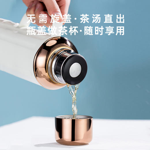 茗元素 金银时代系列1000ml复古焖茶壶一人壶316不锈钢 商品图2