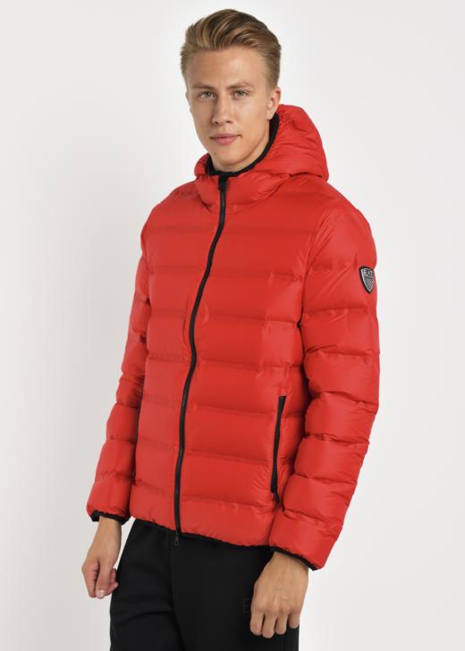 【超惠秒】Armani EA7运动休闲系列 抗寒保暖白鸭绒连帽羽绒服外套 98690 商品图1