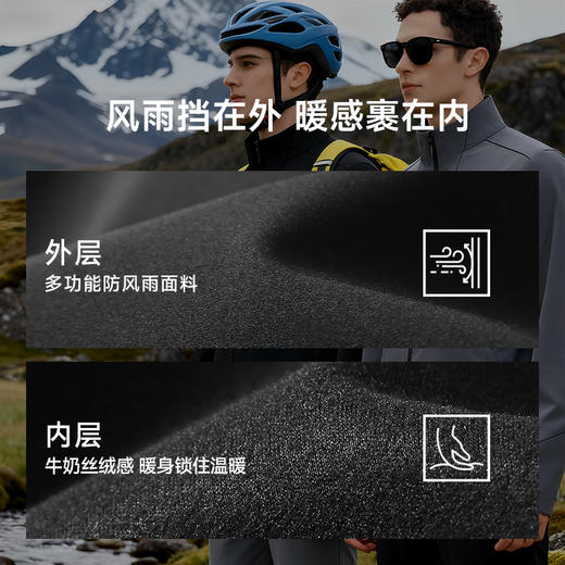 好奇专属【25秋冬季新款 全面升级】素湃软壳衣SS5521/素湃立领魔壳外套SS5522 高效透湿保干爽 内层吸潮气 商品图10