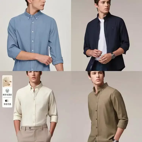 商场同款！万年好口碑，哈家男士羊毛混纺衬衫2025冬季新款休闲上衣