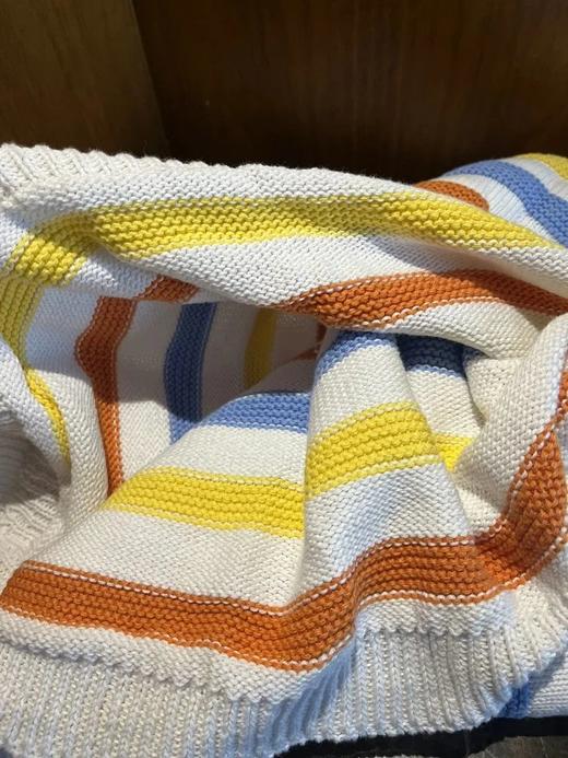 出口北欧转内销！【纯棉针织毯】每一根纱线都经过精梳工艺，触感细腻亲肤；采用针织工艺编织，条纹纹理清晰立体！WD 商品图8