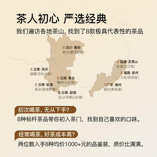 贝叶集心有万象绿茶乌龙茶铁观音鸭屎香红茶普洱袋泡冷泡茶包8味 商品图1