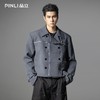 PINLI品立2025秋季新款男士短款高街宽松翻领斜门襟梭织茄克外套GD253104153 商品缩略图2