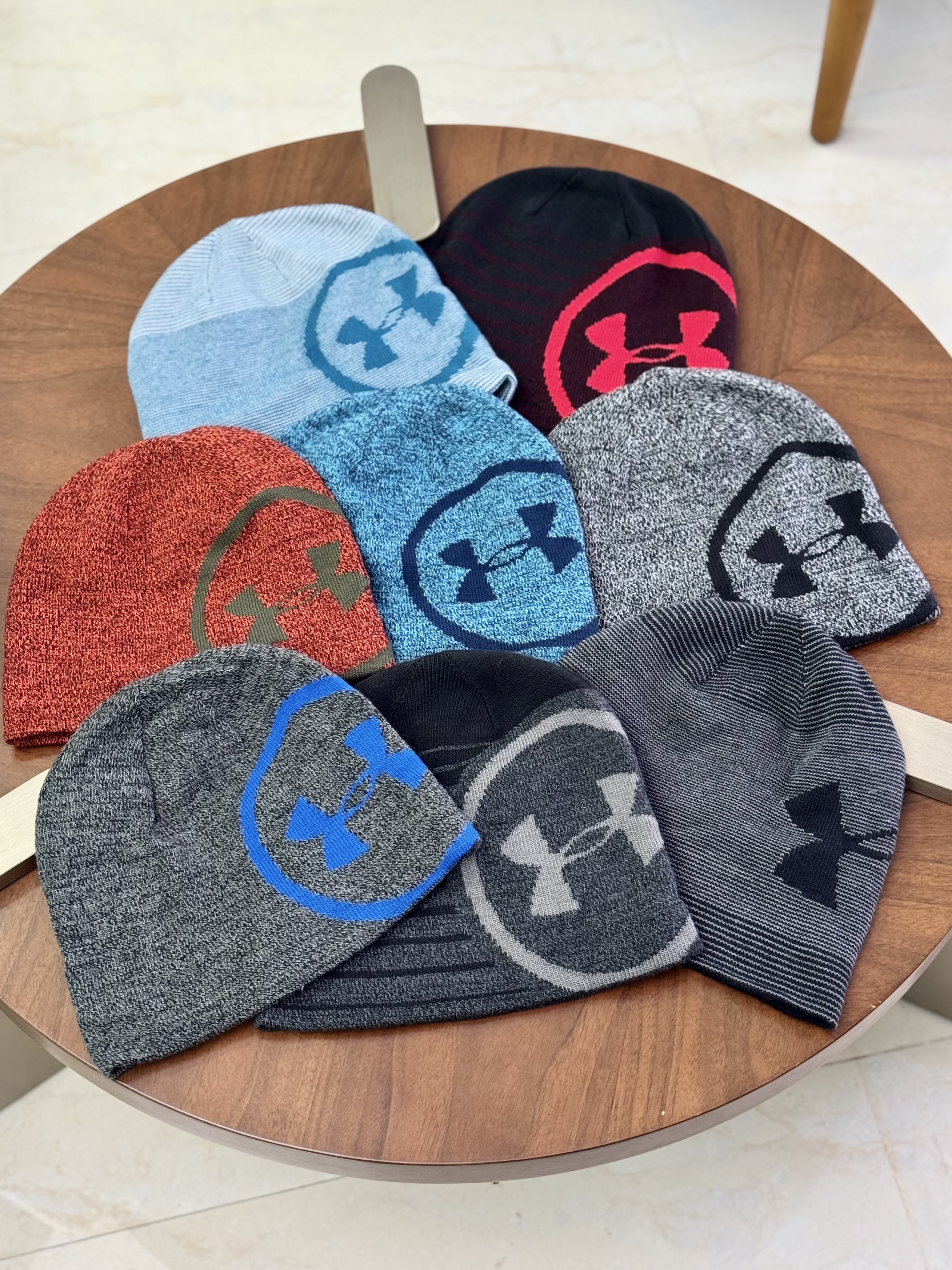 正品，假货白送，出口单！秋冬保暖 ua安德玛针织冷帽 男女同款