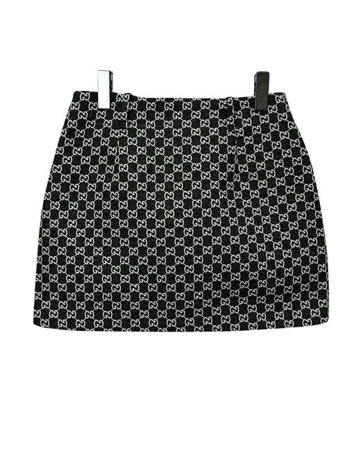 女款羊毛呢提花高腰半裙 可配套装he012 商品图1