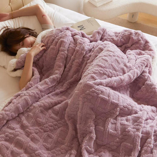 优选丨不插电的“糯叽叽毯”｜塔芙绒羊羔绒毛毯 AB版设计 9色可选 商品图7