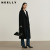 NEELLY纳俪商场同款冬新款绵羊毛长款气质简约大衣女随性慵懒外套N25114N04602 商品缩略图0
