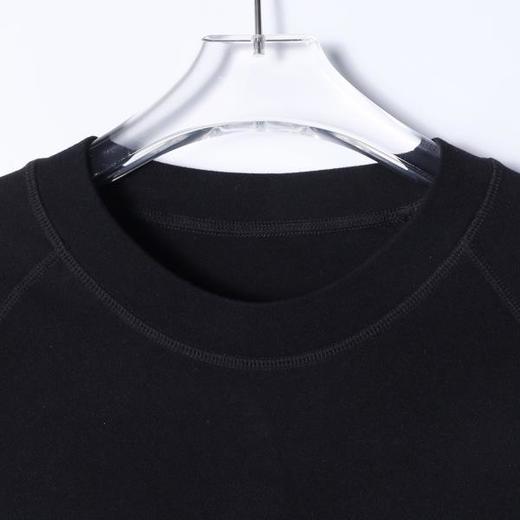 SDSA秋冬新款痞帅男装韩版简约纯色压线圆领长袖T恤百搭舒适上衣 商品图1