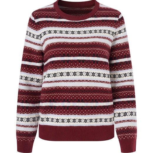 「高货wl」全新升级【铂金会员220/天猫289/差价69】(01706)洛诗琳立体提花羊毛上衣2025秋冬复古拼色宽松针织上衣 商品图2