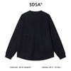 SDSA秋冬新款痞帅男装韩版简约纯色压线圆领长袖T恤百搭舒适上衣 商品缩略图4
