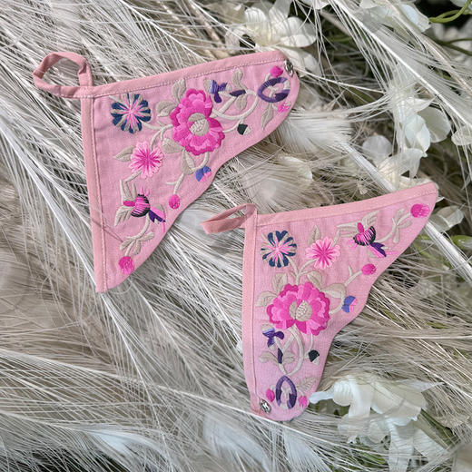 【杨丽萍老师同款 】花开朝颜绣花指套 | 粉色系 | 现货加急发 商品图2