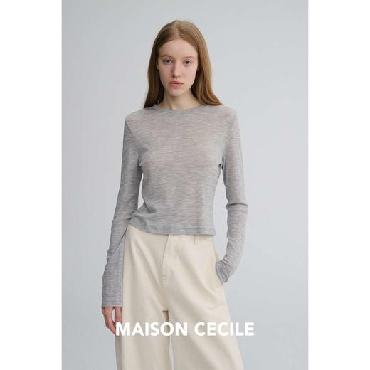 MAISON CECILE 三色|全羊毛软糯亲肤舒适保暖修身正肩针织打底 商品图1