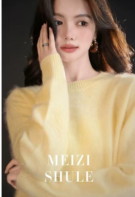 高奢高货阿尔巴斯山羊绒澳洲进口羊毛拉绒毛衣 商品图3