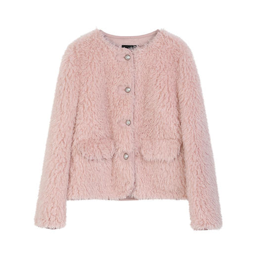 NEELLY纳俪商场同款冬季新款千金风纯色通勤短外套女显瘦精致上衣N25114C04559 商品图3