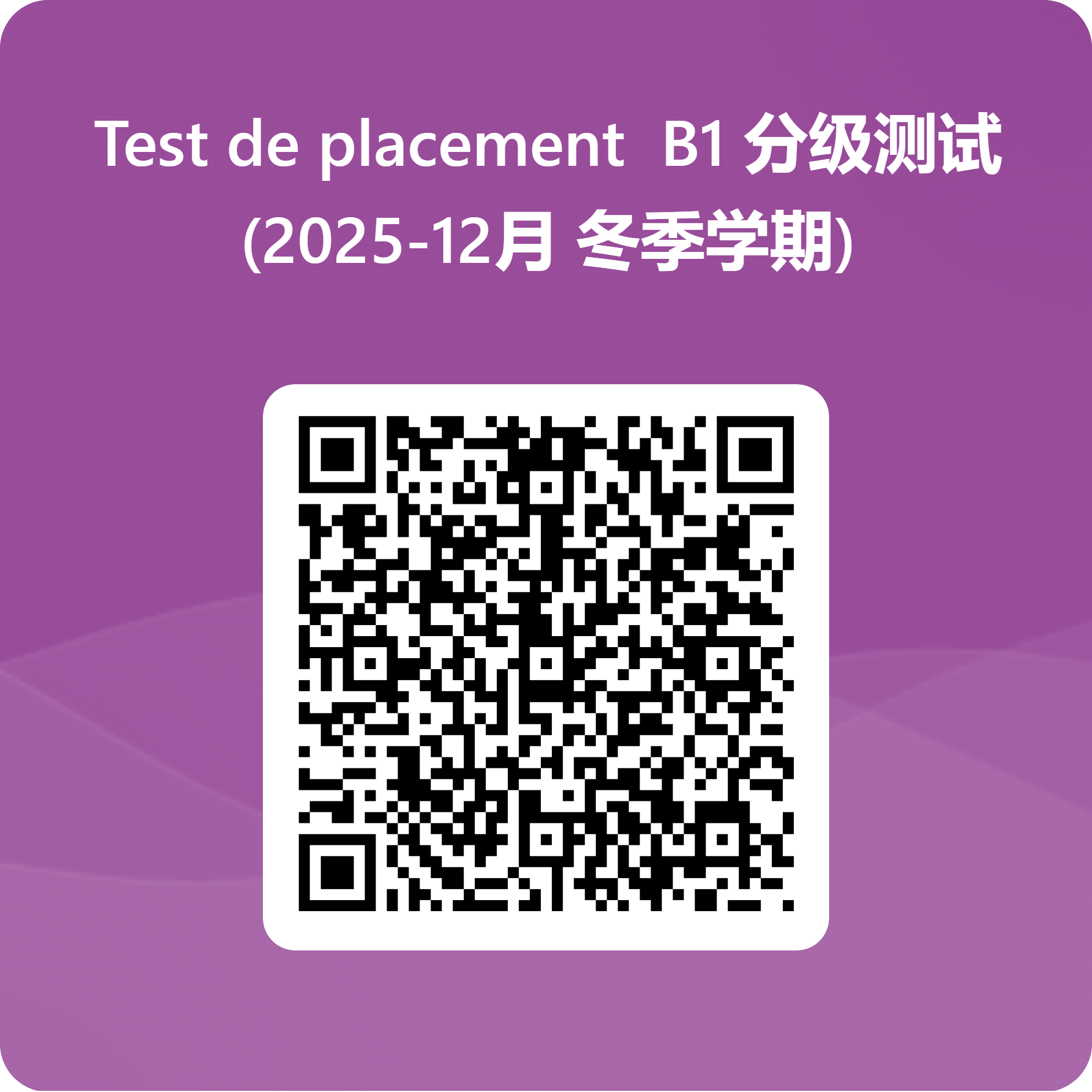 2025年 免费 B1 级别 在线测试