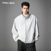 PINLI品立2025秋季新款男士宽松可翻高领纯色休闲梭织茄克外套潮GD253104150 商品缩略图0