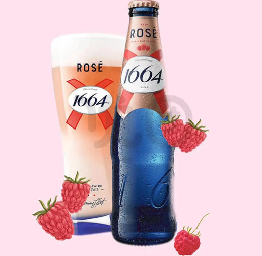 凯旋(Kronenbourg) 1664 桃红白啤11.8°P 250ml/瓶 商品图0