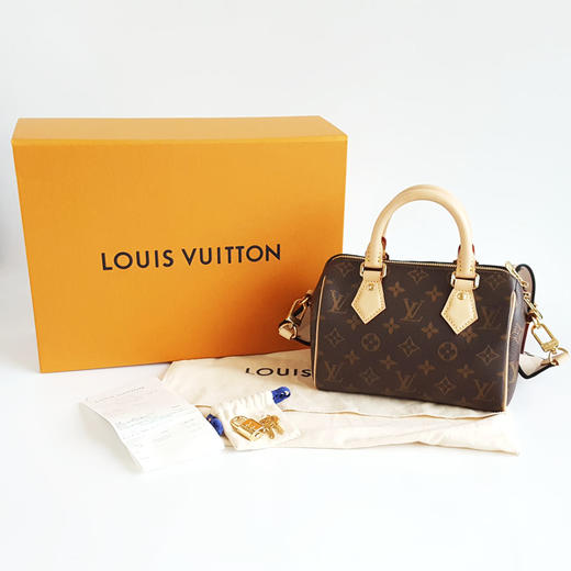 【98新】LV路易威登Speedy系列M46234老花黑肩带Speedy 20手提单肩包女士281025NJT02 商品图1