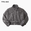 PINLI品立2025秋季新款男士宽松短款翻领梭织茄克机车型男外套潮GD253104156 商品缩略图4