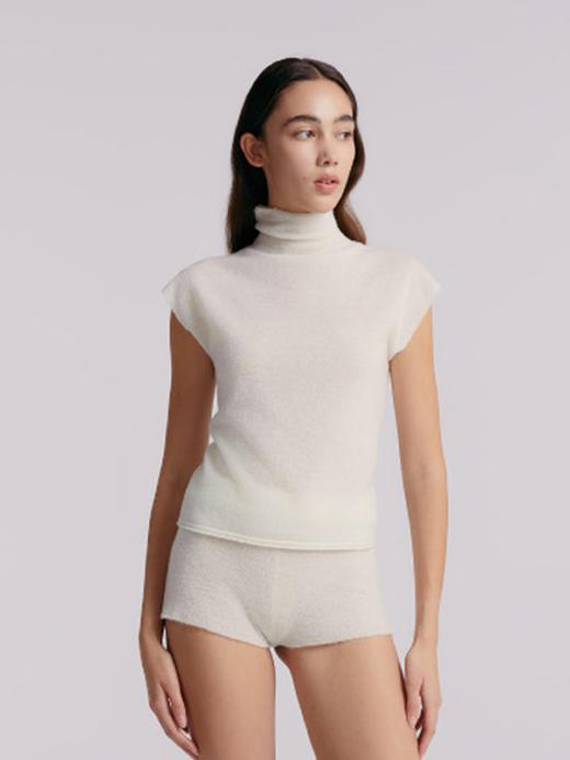 Her Senses｜时装 12WTT19K1 高领针织背心 [ 雪白WH23 / 葡萄紫PU02 ] 商品图0