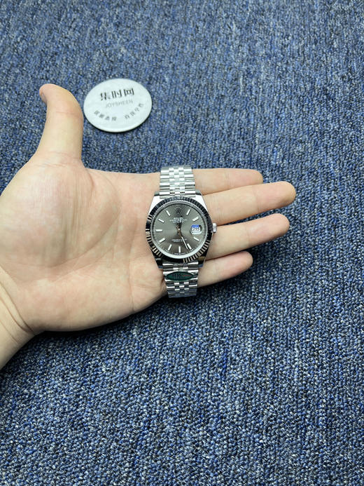 劳力士 分C日志型41mm 水泥灰 3235机 五珠链 904L钢 男士腕表 商品图8