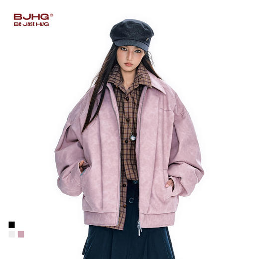 BJHG不计后果仿鳄鱼皮棉服男款冬季新款加厚外套棉袄防寒服冬装女 商品图0