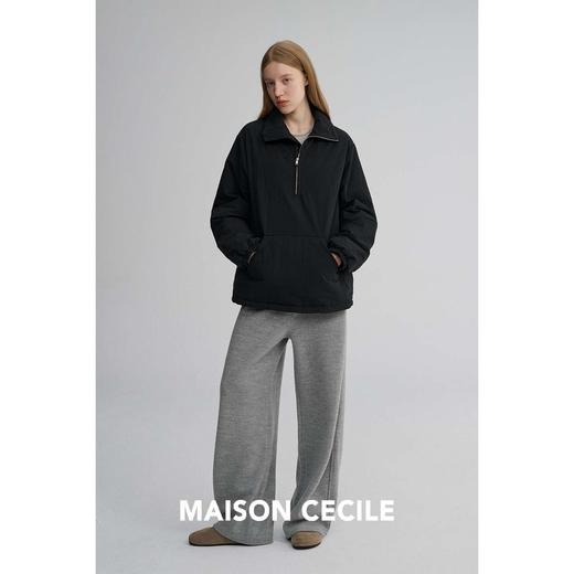 MAISON CECILE 两色|宽松保暖套头立领两穿半开襟大口袋卫衣棉服 商品图4