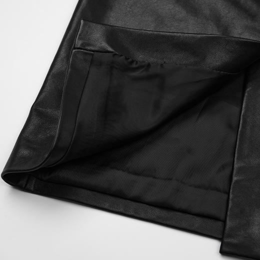 ROMI STUDIO“棕标系列”植鞣羊皮高腰直筒哑光皮半裙RWCWXG6669 商品图4