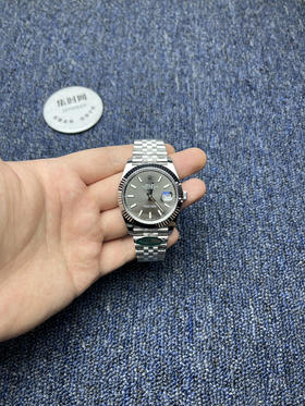 劳力士 分C日志型41mm 水泥灰 3235机 五珠链 904L钢 男士腕表