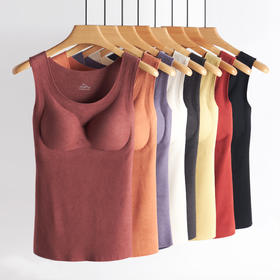 weyo女士秋冬双面抗菌亲肤舒适免穿文胸保暖打底背心A10102