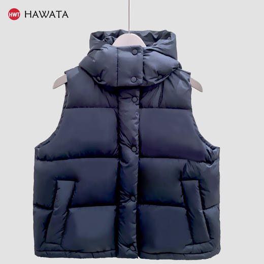 哈瓦塔冬季马甲休闲连帽运动短款羽绒外套H340182 商品图2