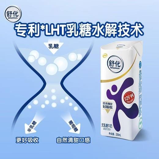 【伊利】舒化高钙无乳糖牛奶220ml*12盒*1箱 商品图1