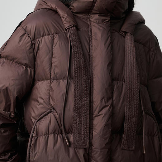 NEELLY纳俪商场同款冬新款宽松连帽云朵羽绒服女立领百搭保暖外套N25104L03304 商品图2