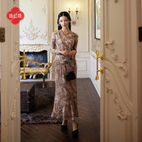 逸红颜梵诺2025秋冬新款高级感宫廷复古弹力丝绒松紧腰鱼尾半裙女