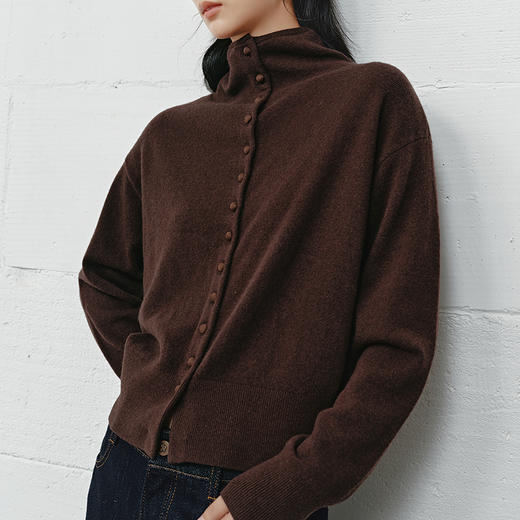 NEELLY纳俪商场同款冬季新款高领休闲羊毛针织衫女简约百搭毛衣N25103A01179 商品图2