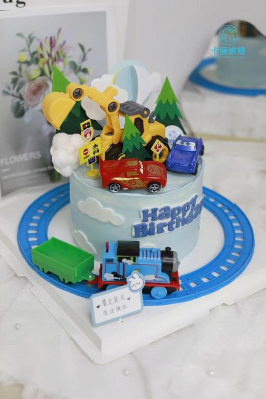 托马斯挖掘机车车蛋糕 商品图1