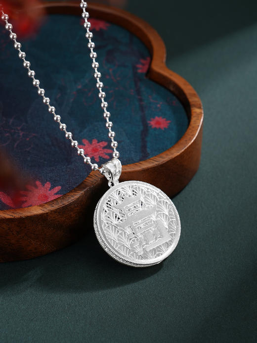 子佩集S990银【长沙枫景】套链项链【DSDZ008】纯银花丝珐琅彩大师工坊原创作品2510 商品图7