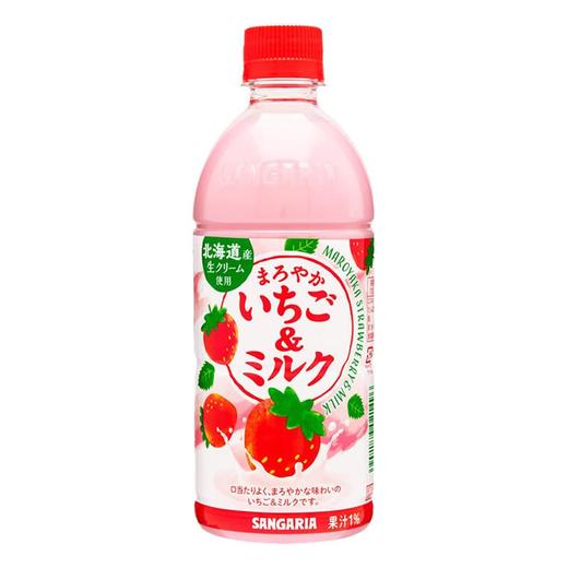 三佳利草莓牛奶味饮料500ml 商品图0
