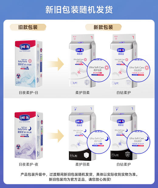 露安适柔护羽柔裤婴儿日夜纸尿裤拉拉裤（新老包装混发） 商品图4