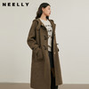 NEELLY纳俪商场同款冬季新款减龄连帽牛角扣长款双面呢大衣保暖女N25114N04607 商品缩略图0