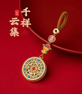 太清沙金多财钥匙扣财神爷五福圆满平安喜乐古风汽车钥匙挂件