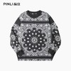 PINLI品立2025秋季新款腰果花宽松长袖T恤男士复古休闲印花上衣潮B253111040 商品缩略图3