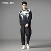 PINLI品立春季新款蝴蝶印花卫衣潮牌宽松套头休闲长袖男上衣B253109052 商品缩略图1