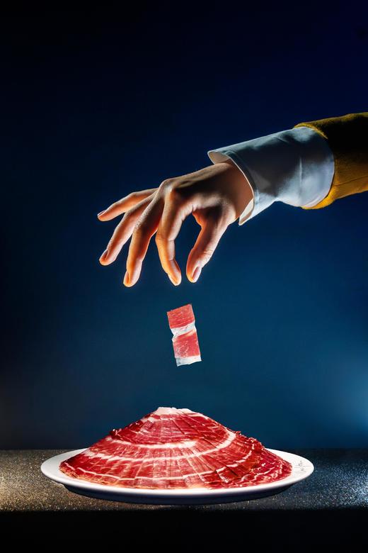 5J西班牙进口100%纯种黑猪橡果喂养伊比利亚黑标火腿后腿切片（40g*2包） 商品图1