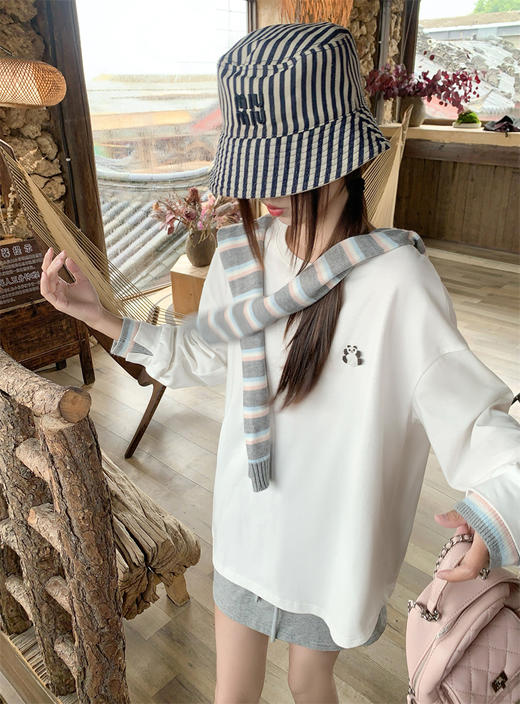 【129元任选2件】最后一波现货！韩版长袖T恤打底慵懒风宽松 商品图5