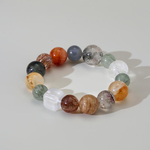 ARSIS｜晶石系列 新韵灵动·绿幽灵多宝水晶串珠手链 商品图0